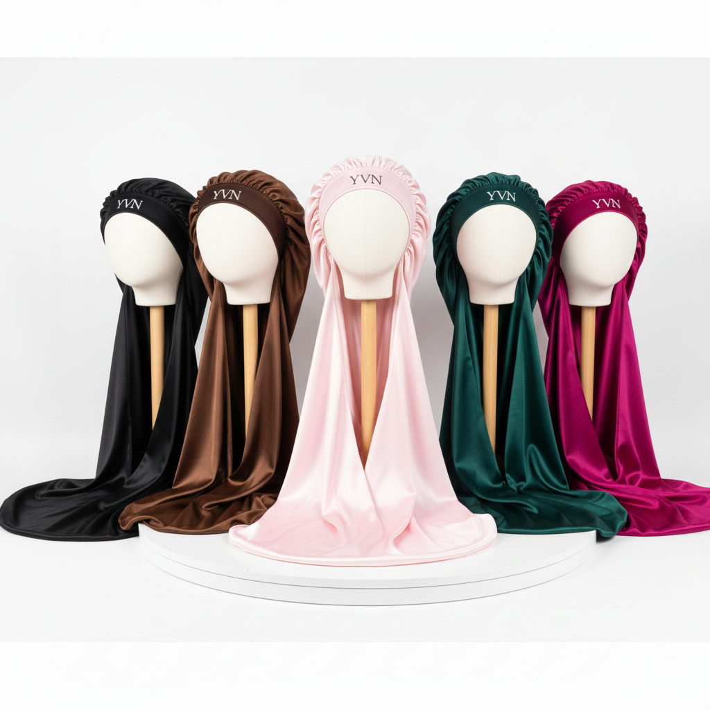 Bonnet de nuit en Satin Royale taille L